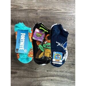 Boys socks sonic Fortnite ninja Turtles brand new size 3 to 9 large